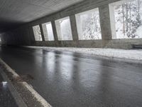 Monochromatic View: City Road and Underpass