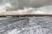 Monochromatic Winter Landscape: Rugged Mountains and Snow