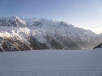 Mont Blanc in the Alps with Clear Sky