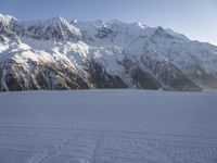 Mont Blanc in the Alps with Clear Sky