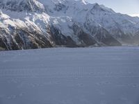 Mont Blanc in the Alps with Clear Sky