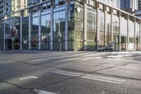 Montreal Business District at Dawn: Reflections and Shadows