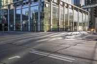 Montreal Business District at Dawn: Reflections and Shadows