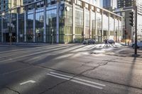 Montreal Business District at Dawn: Reflections and Shadows