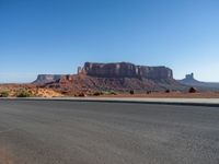 Monument Valley in Arizona and Utah Under a Clear Sky