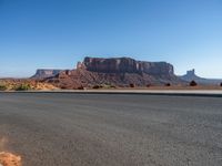 Monument Valley in Arizona and Utah Under a Clear Sky