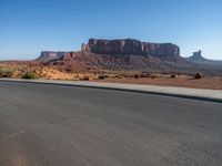 Monument Valley in Arizona and Utah Under a Clear Sky