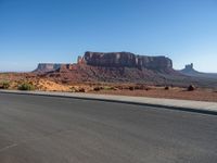 Monument Valley in Arizona and Utah Under a Clear Sky