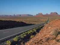 Monument Valley Road in Utah, USA at Dawn