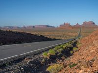 Monument Valley Road in Utah, USA at Dawn