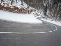 Moody Landscape: Grey Sky and Snow Covered Road