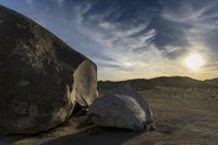 Moonlit Desert Landscape