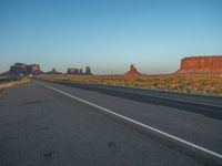 Morning Landscape in Monument Valley Road