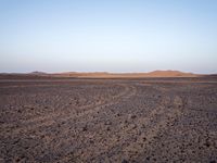 Morocco Desert Landscape at Dawn with Clear Sky