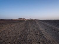 Road in the Moroccan Desert: Straight Towards the Horizon