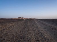 Road in the Moroccan Desert: Straight Towards the Horizon