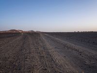 Road in the Moroccan Desert: Straight Towards the Horizon