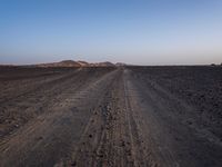 Road in the Moroccan Desert: Straight Towards the Horizon
