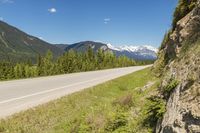 an image of a mountain highway in the summertime for a landscape photography concept photo