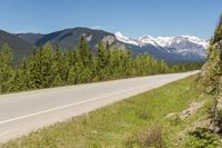 an image of a mountain highway in the summertime for a landscape photography concept photo