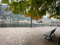 Mountain Lake Italy Concrete Road 002