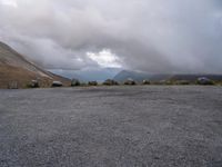 Mountain Landscape in Austria with Dramatic Sky