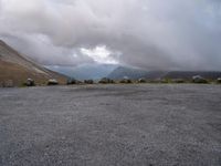 Mountain Landscape in Austria with Dramatic Sky