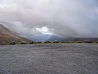 Mountain Landscape in Austria with Dramatic Sky