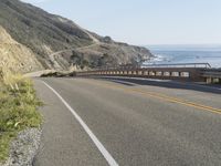 Mountain Landscape: Big Sur's Pacific Coast Highway with Clear Skies