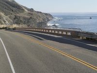 Mountain Landscape: Big Sur's Pacific Coast Highway with Clear Skies