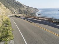 Mountain Landscape: Big Sur's Pacific Coast Highway with Clear Skies