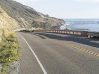 Mountain Landscape: Big Sur's Pacific Coast Highway with Clear Skies