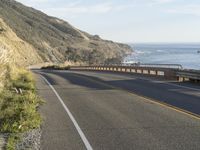 Mountain Landscape: Big Sur's Pacific Coast Highway with Clear Skies