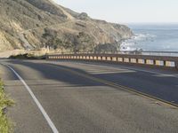 Mountain Landscape: Big Sur's Pacific Coast Highway with Clear Skies