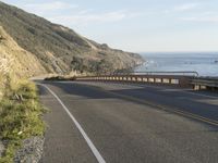 Mountain Landscape: Big Sur's Pacific Coast Highway with Clear Skies