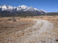 Mountain Landscape: Dirt Road in China