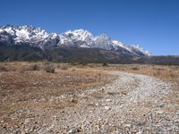 Mountain Landscape: Dirt Road in China