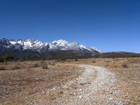 Mountain Landscape: Dirt Road in China