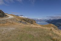 Mountain Landscape with Grass and Lake