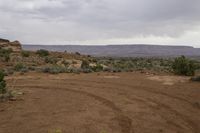 Mountain Landscape under a Grey Sky