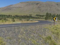 Mountain Landscape in Iceland: Road Scenic View 001