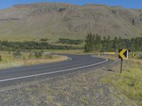 Mountain Landscape in Iceland: Road Scenic View 004