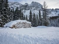 Mountain Landscape in Europe: A Winter Wonderland