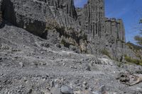 Mountain Landscape: Rock Terrain and Clear Sky