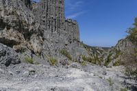 Mountain Landscape: Rock Terrain and Clear Sky