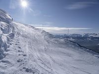 Mountain Landscape: Ski Slope in Europe