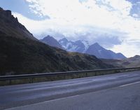 Mountain Pass: Asphalt Road and Highway