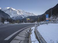 Mountain Pass in France: A Snow-covered Pathway Through the Mountains