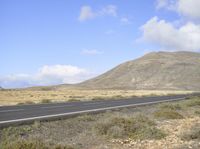 Mountain Pass in Fuerteventura: Scenic Asphalt Road in Spain