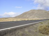 Mountain Pass in Fuerteventura: Scenic Asphalt Road in Spain